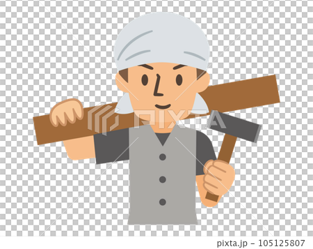 大工のイラスト 105125807