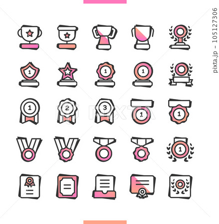 Line Gradient Vector Icon Set  105127306