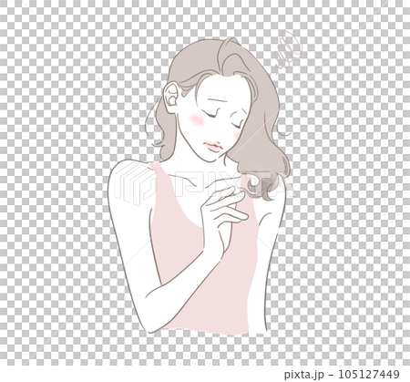 頭髮及頭髮受損的女性(含衣服) 頭髮及頭髮受損的女性(含衣服) 105127449