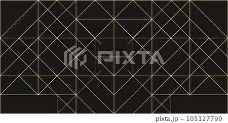 Gold black luxury abstract geometry invitation card. 105127790