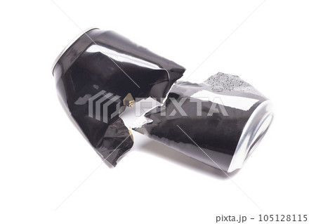 Empty crumpled can from energy drink 105128115