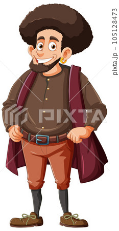 Villager man cartoon character 105128473