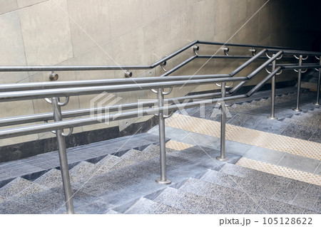 Steps and ramp in the underpass closeup Steps and ramp in the underpass closeup 105128622