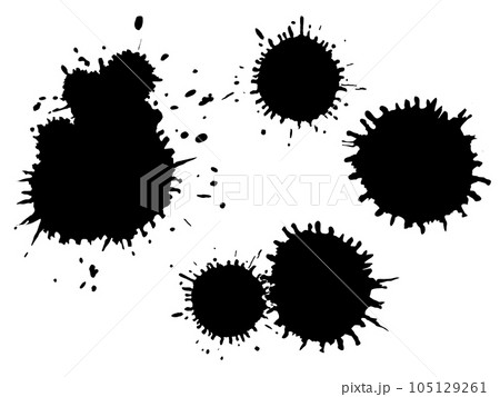 マンガ・デザイン効果素材_しぶき14 マンガ・デザイン効果素材_しぶき14 105129261