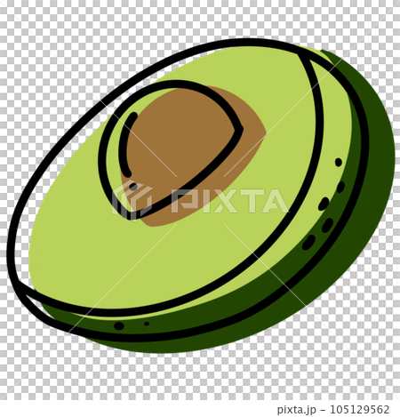 Avocado, cut in half 105129562