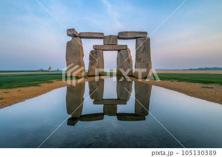 Harmony in Design: A Symmetrical Landmark's Brilliance. Generative AI 105130389