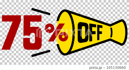 75% off megaphone icon 75% off megaphone icon 105130660