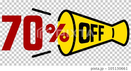 70% off megaphone icon 70% off megaphone icon 105130661