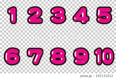 Pop number icon number set Pop number icon number set 105131012