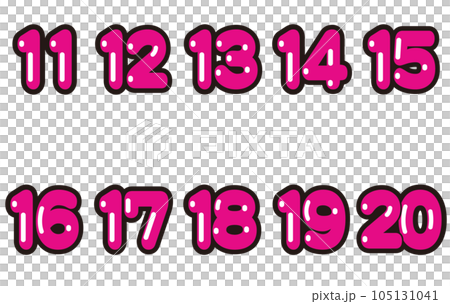 Pop number icon number set Pop number icon number set 105131041