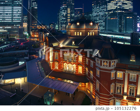 【東京都千代田区】　東京駅　都市景観（2022年） 105132276