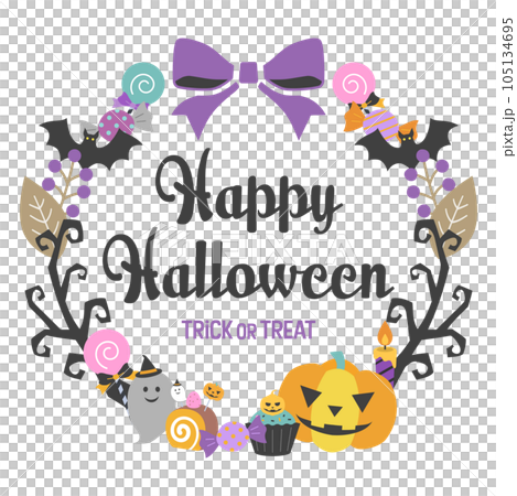 Halloween logo frame design / 105134695