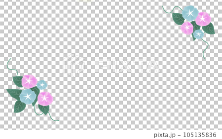 Watercolor style morning glory illustration background 105135836