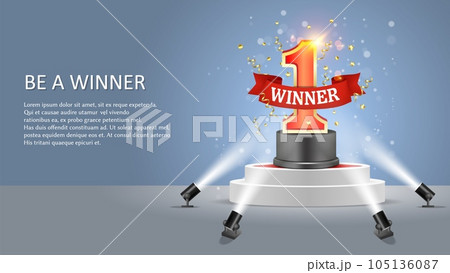 Be a winner web banner, poster design vector template Be a winner web banner, poster design vector template 105136087