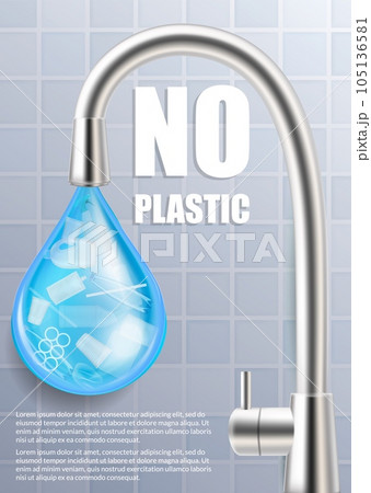 Stop plastic pollution concept vector poster template Stop plastic pollution concept vector poster template 105136581