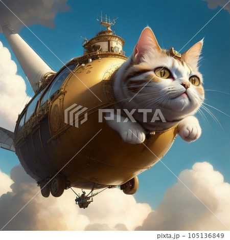猫行船　ねこうせん　猫の飛行船 105136849