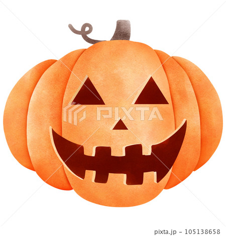 Pumpkin carved ghost face for Halloween Pumpkin carved ghost face for Halloween 105138658