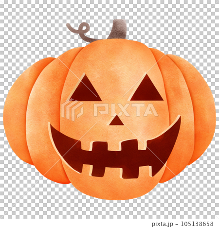 Pumpkin carved ghost face for Halloween Pumpkin carved ghost face for Halloween 105138658