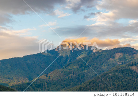the Schafberg mountain at sunset, Alps, Austria the Schafberg mountain at sunset, Alps, Austria 105139514