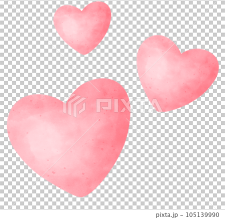 Watercolor illustration of heart. 105139990