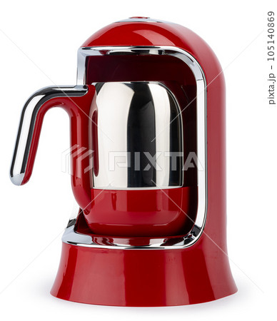 Electric kettle on a stand isolated on white 105140869