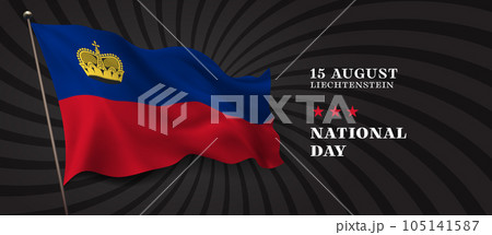 Liechtenstein national day vector banner, greeting card. 105141587