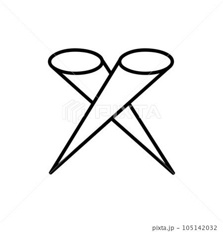 Spotlight Vector Icon, Outline style, isolated on white Background. Spotlight Vector Icon, Outline style, isolated on white Background. 105142032