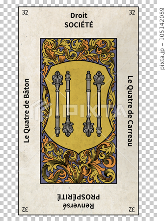 Eteiya 塔羅牌 小阿爾克那 32 權杖 4 105142089