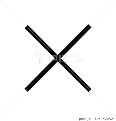 Multiply vector icon, Outline style, isolated on white Background. 105142252