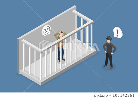 3D Isometric Flat Vector Conceptual Illustration of Prison 3D Isometric Flat Vector Conceptual Illustration of Prison 105142561