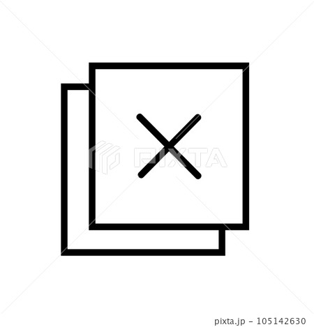 Close Vector Icon, Outline style, isolated on white Background. Close Vector Icon, Outline style, isolated on white Background. 105142630