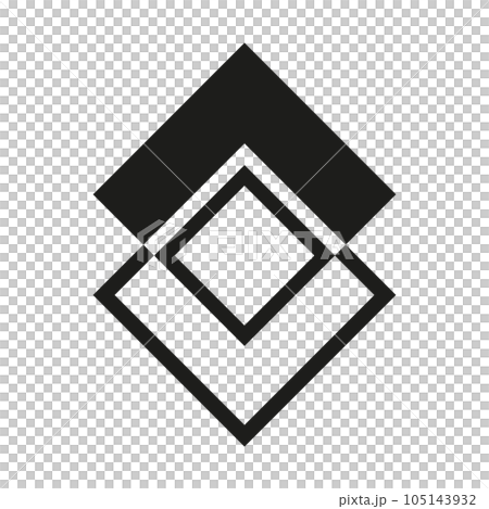 Square Shapes Geometric Element for Logo Design. Abstract Black and White Icon. Vector Art. Square Shapes Geometric Element for Logo Design. Abstract Black and White Icon. Vector Art. 105143932