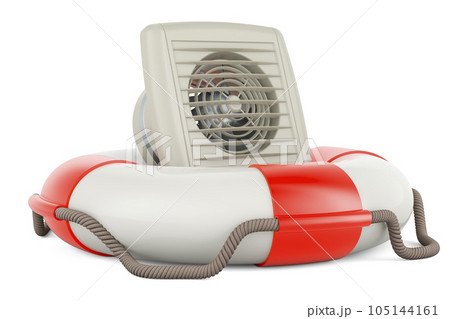 Extractor Fan with lifebelt. 3D rendering 105144161