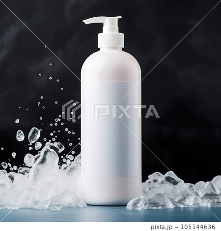 White plastic dispenser bottle mockup, cosmetic and care product pump bottle front view White plastic dispenser bottle mockup, cosmetic and care product pump bottle front view 105144636