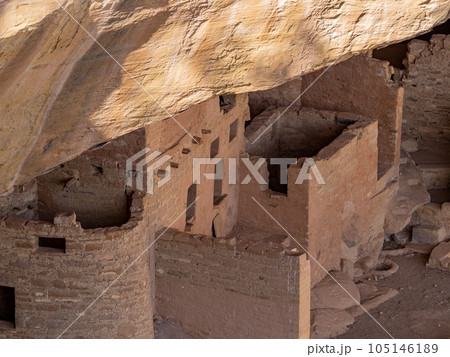 Sunny view of the historical Cliff Palace in Mesa Verde National Park 105146189