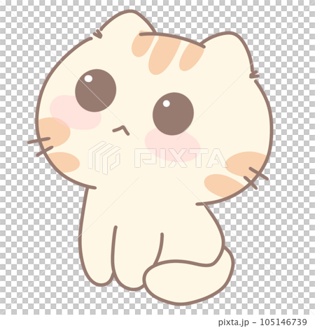 Cartoon cute cat sit 105146739