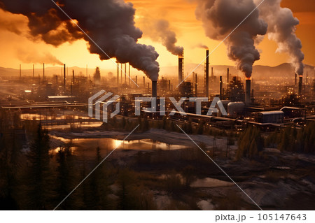 環境汚染のイメージ2　AI生成画像 105147643