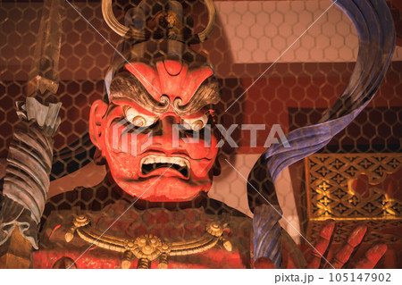 東京 浅草寺宝蔵門の金剛力士像(阿形像) 東京 浅草寺宝蔵門の金剛力士像(阿形像) 105147902