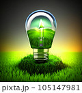 Energy saving eco lamp. AI generative 105147981