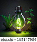 Energy saving eco lamp. AI generative 105147984