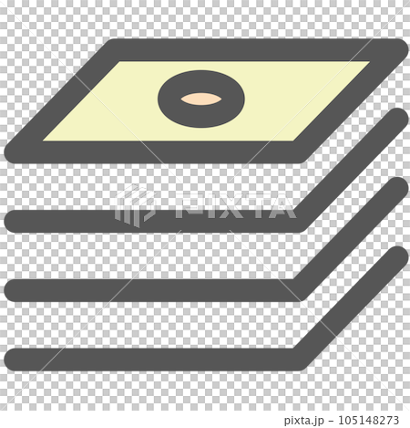 ミニミニカラーアイコン　札束 105148273