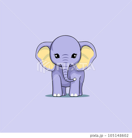 baby elephant standing and smiling 105148602