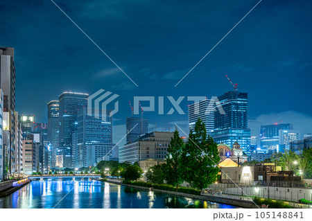 大阪夜景【大阪北浜の夜景】 105148841
