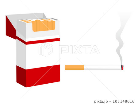 タバコを箱から出して吸う タバコを箱から出して吸う 105149616