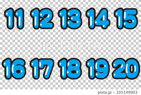 Pop number icon number set 105149903