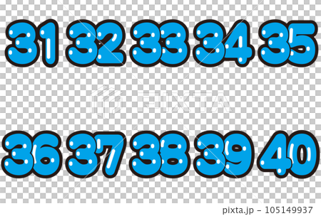 Pop number icon number set Pop number icon number set 105149937