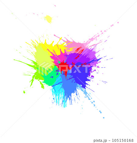 Abstract colorful splashes, vector EPS10. Bright rainbow colors. Abstract colorful splashes, vector EPS10. Bright rainbow colors. 105150168