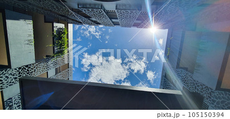 swimming pool with a hotel light sun swimming pool with a hotel light sun 105150394