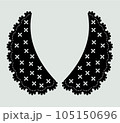 black cotton collar lace design vector. 105150696