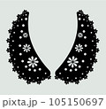 black cotton collar lace design vector. 105150697